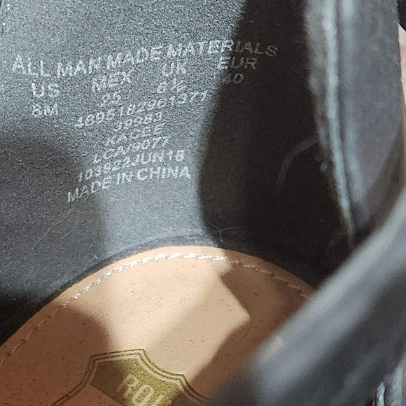 🎅 3/$10 Route 66 Dark Grey Laser Cut Out Peep Toe Wedges Size 8 EUC - Picture 8 of 9